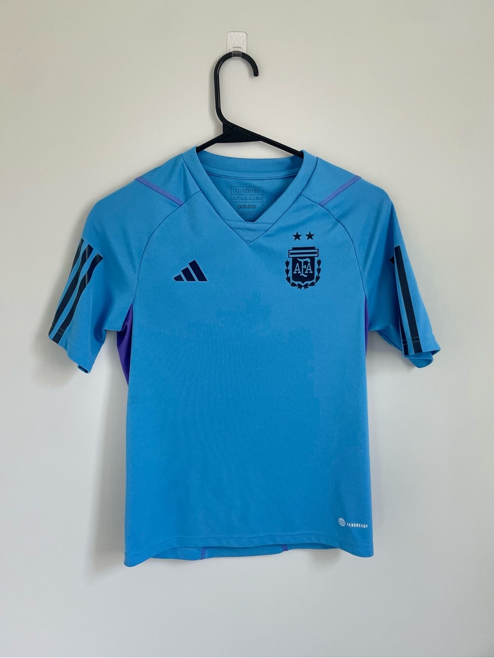 Adidas Kids 11/12 Blue Argentina Training Football Jersey 2022/23